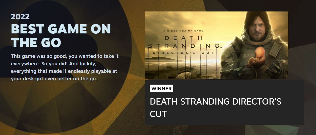 『DEATH STRANDING DIRECTOR’S CUT』 外出先でのベストゲーム 受賞